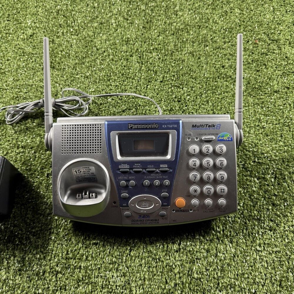 Panasonic KX-TG2730S 2.4 GHz Single Line Cordless Phone Main Base
